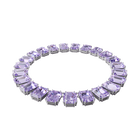 Millenia necklace, Octagon cut crystals, Purple, Rhodium plated